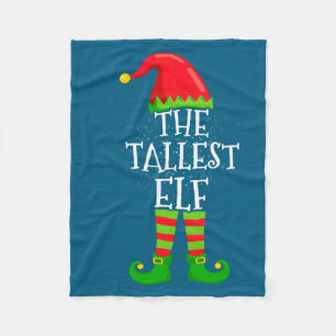 Tallest Elf Family Matching Christmas Group Funny  Fleece Blanket