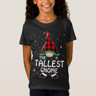 Tallest Gnome Buffalo Plaid Matching Family Christ T-Shirt