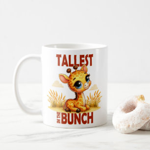Tallest in the Bunch pun Cute Baby Giraffe cartoon Coffee Mug