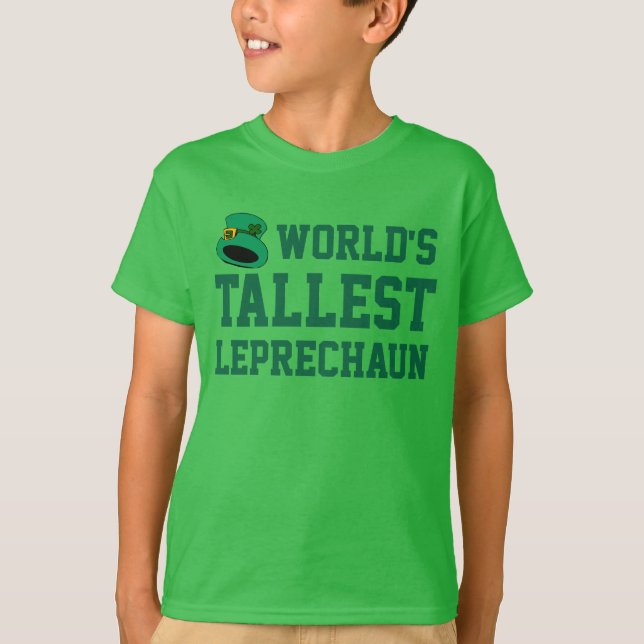 Tallest Leprechaun Kid's Funny St. Patrick's Day T-Shirt (Front)