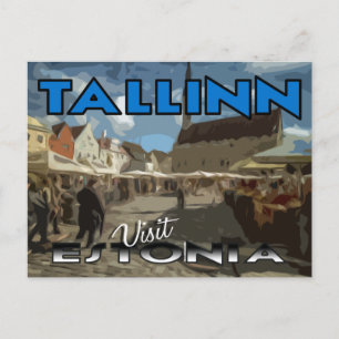 Tallin, visit Estonia postcard