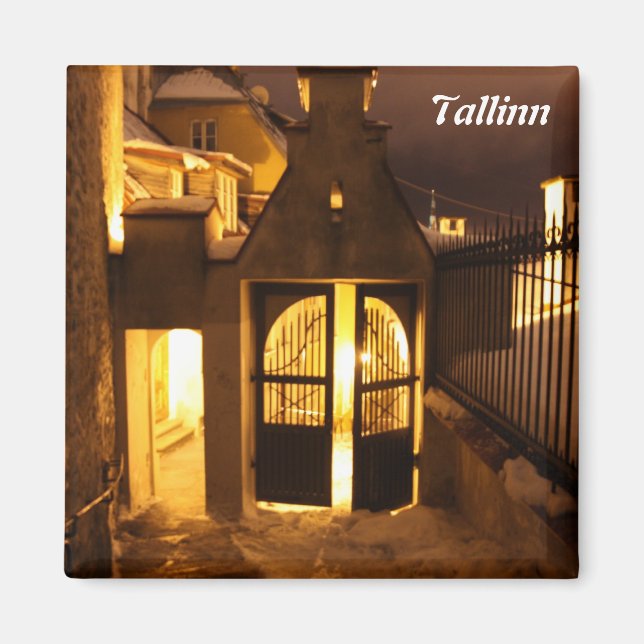 Tallinn Aglow in Winter- Magnet (Front)