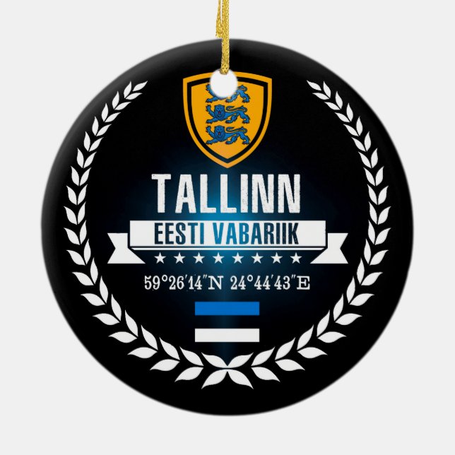 Tallinn Ceramic Tree Decoration (Back)