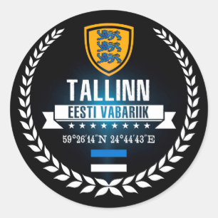 Tallinn Classic Round Sticker