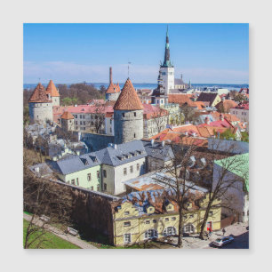 Tallinn downtown aerial view