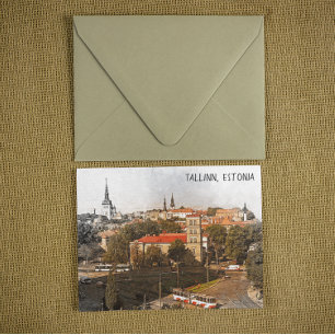Tallinn Estonia City Panorama View Postcard