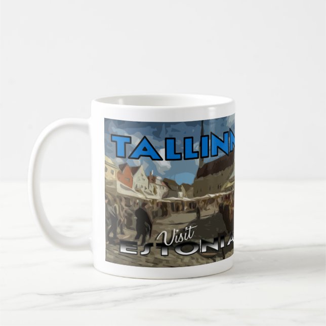 Tallinn, Estonia, I Love Coffee Mug (Left)