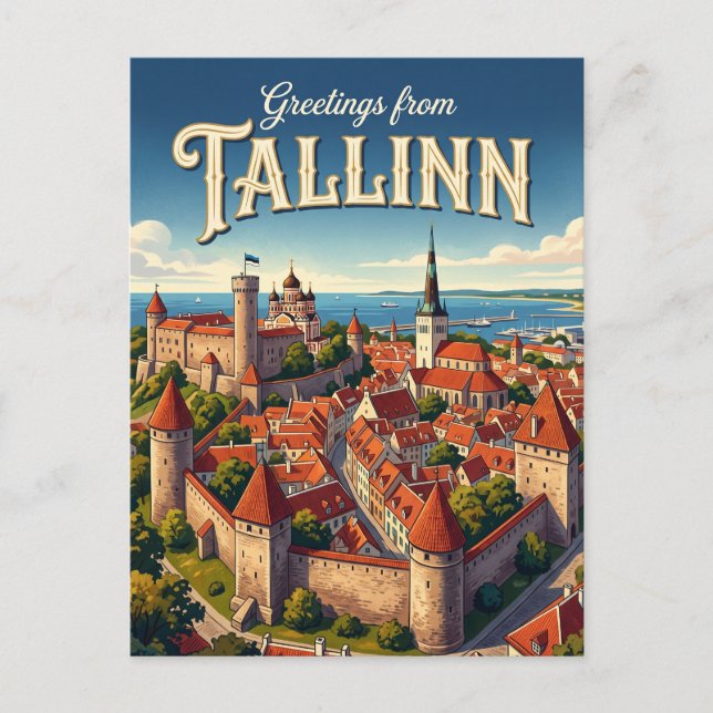 Tallinn Estonia Postcard (Front)