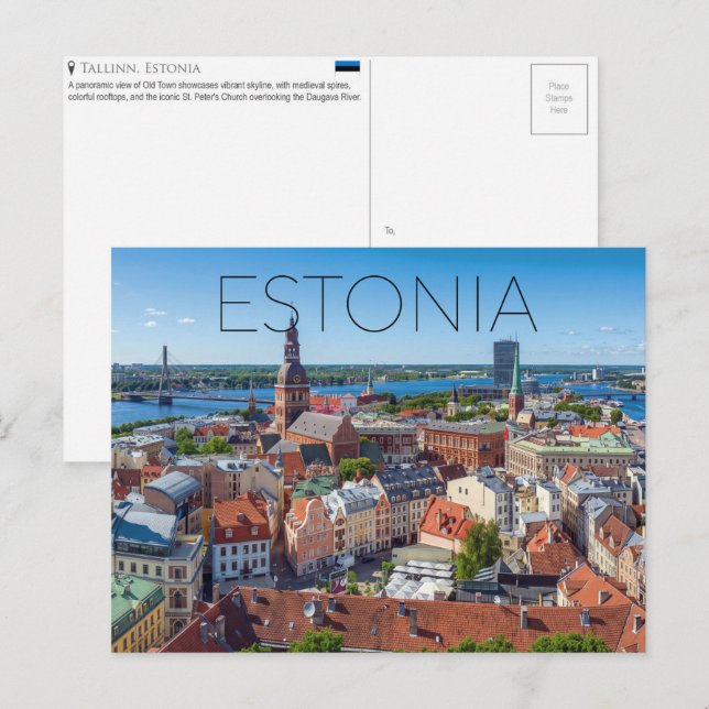 Tallinn, Estonia Travel Postcard (Front/Back)
