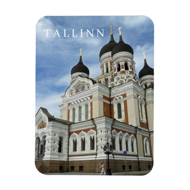 Tallinn Orthodox Cathedral view fridge magnet (Vertical)