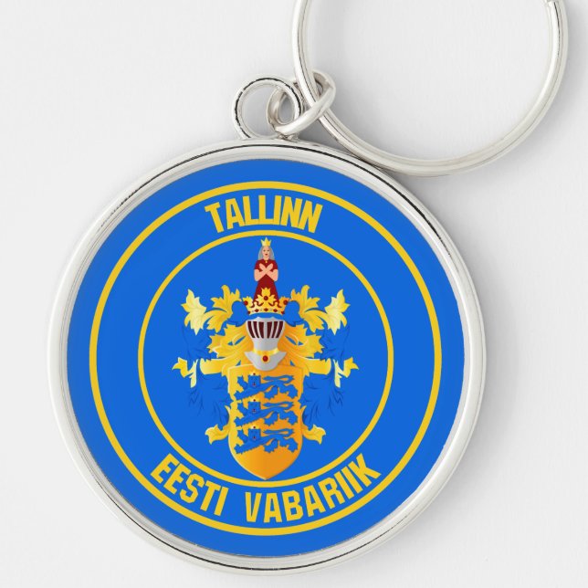 Tallinn Round Emblem Key Ring (Front)