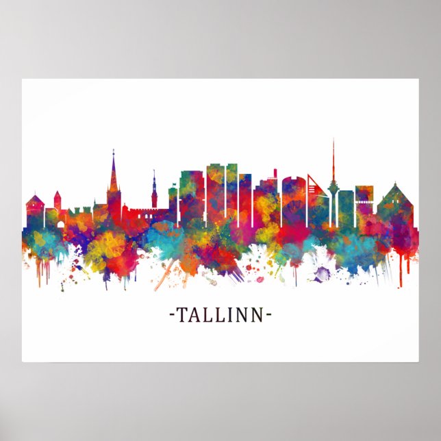 Tallinn Skyline Poster (Front)
