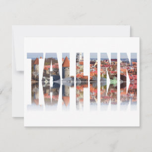 Tallinn text composed of old town view
