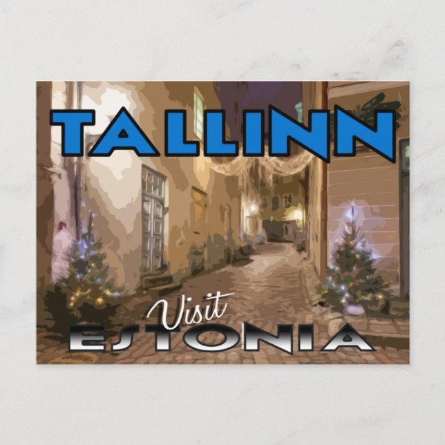 Tallinn, visit Estonia postcard (Front)