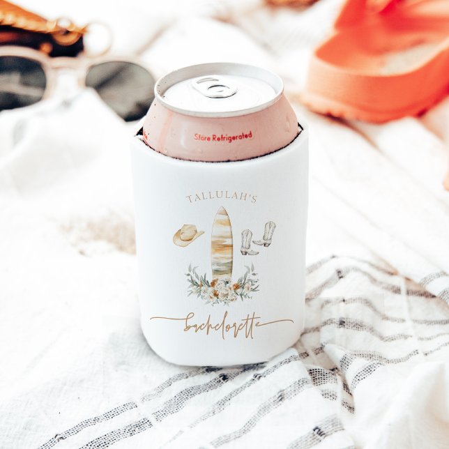 TALLULAH Boho Coastal Cowgirl Bachelorette Can Cooler (Creator Uploaded)