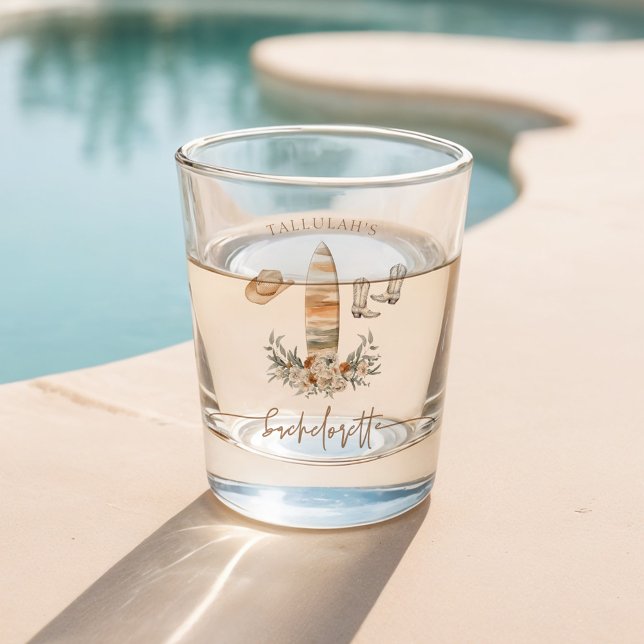TALLULAH Boho Coastal Cowgirl Bachelorette Shot Glass (Creator Uploaded)