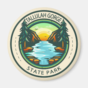 Tallulah Gorge State Park Georgia Badge Magnet