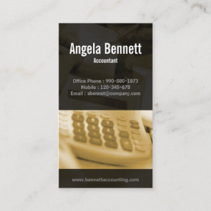 Tally Machine Accounting Ochre Business Card