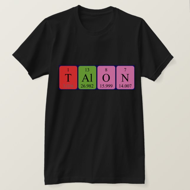 Talon periodic table name shirt (Design Front)