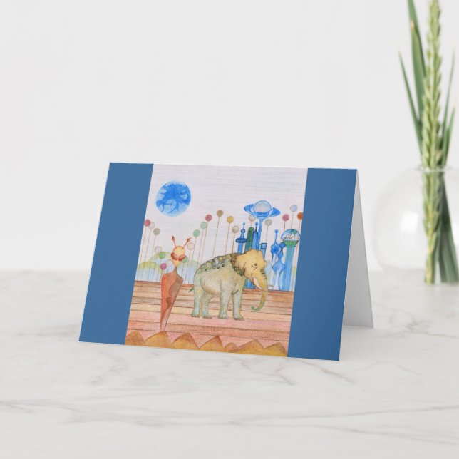 TAMA and her Elephant Holiday Card (Front)