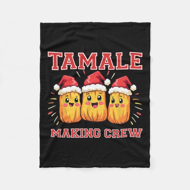 Tamale Making Crew Christmas Party  Fleece Blanket (Front)