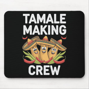 Tamale Making Crew Funny Mexican Christmas Pyjamas Mouse Pad