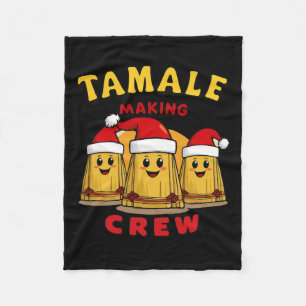 Tamale Making Crew Tamale Season Funny Mexican Chr Fleece Blanket