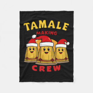 Tamale Making Crew Tamale Season Funny Mexican Chr Fleece Blanket