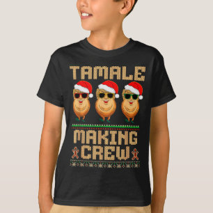 Tamale Making Crew Tamale Season Funny Mexican Chr T-Shirt
