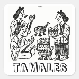 Tamales (Florentine Codex, 16th century) Square Sticker