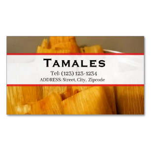 Tamales services editable business card