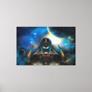Tamalin 5 Science Fiction Artwork Stretched Canvas