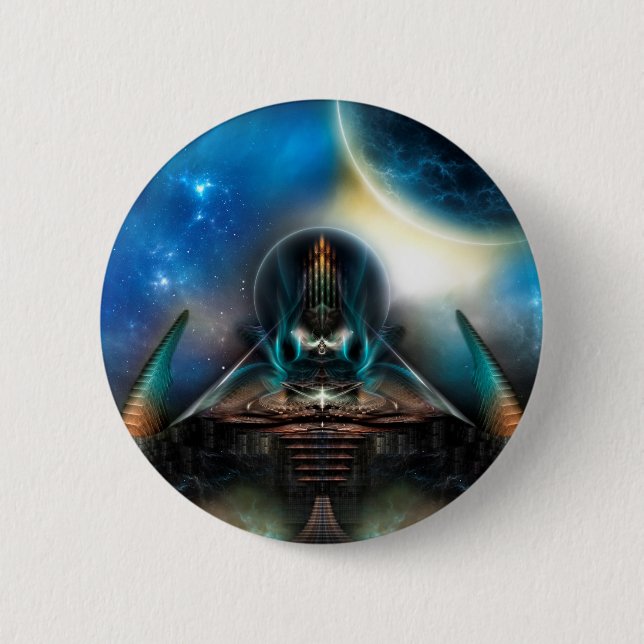 Tamalin 5 Science Fiction Fractal Artwork 6 Cm Round Badge (Front)