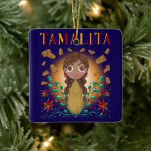 Tamalita Tamal Zia Flowers Tamales Ceramic Ornament