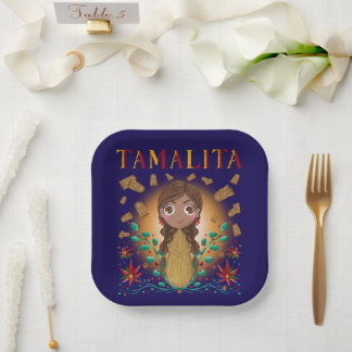 Tamalita Tamal Zia Flowers Tamales Paper Plate