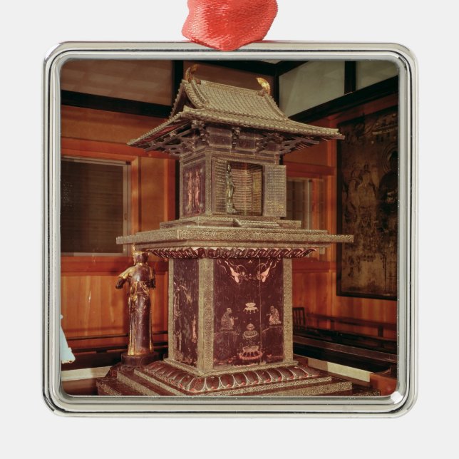 Tamamushi shrine from the Horyu Ji Temple Metal Tree Decoration (Front)