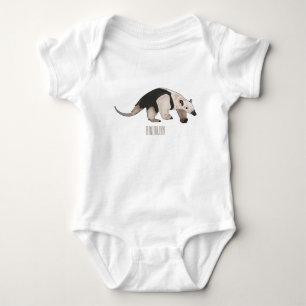 Tamandua cartoon illustration baby bodysuit