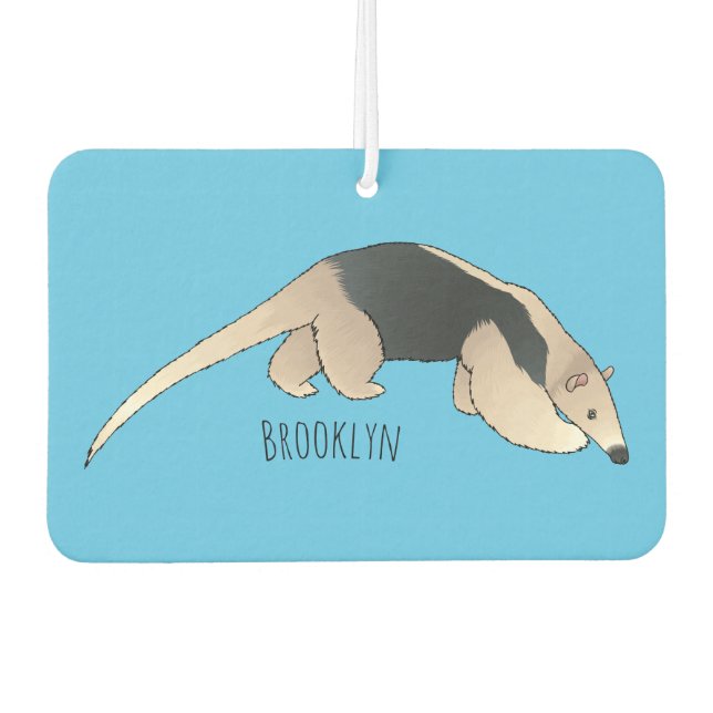Tamandua cartoon illustration  car air freshener (Front)