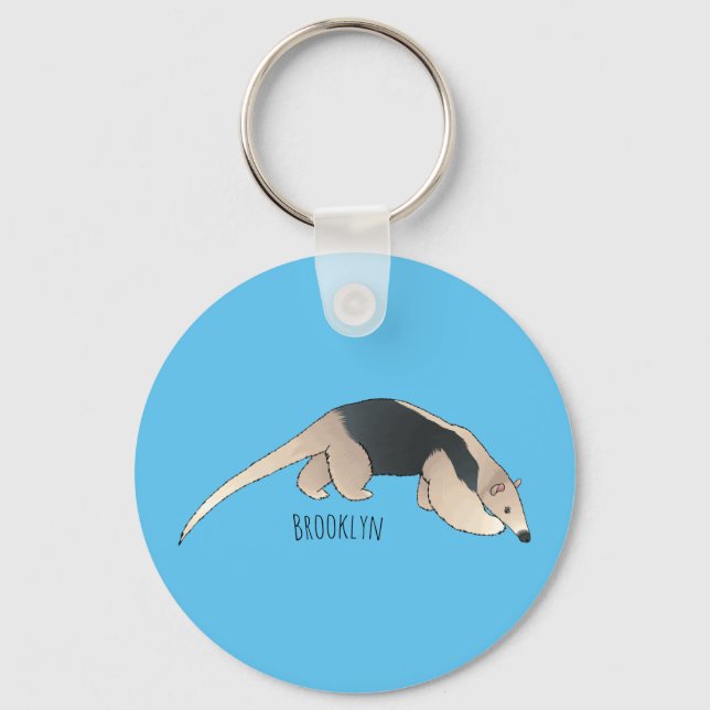 Tamandua cartoon illustration  key ring (Front)