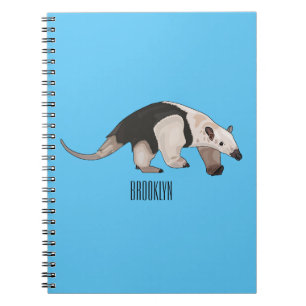 Tamandua cartoon illustration notebook
