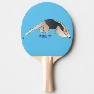 Tamandua cartoon illustration  ping pong paddle