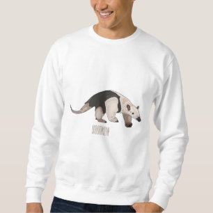 Tamandua cartoon illustration sweatshirt