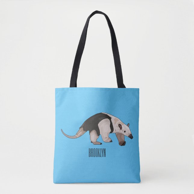 Tamandua cartoon illustration tote bag (Front)