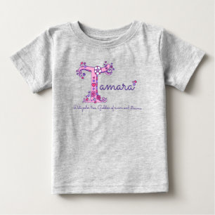 Tamara girls name & meaning T monogram clothing Baby T-Shirt