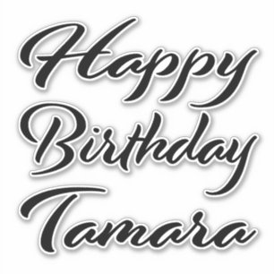 Tamara name first name black Sticker birthday