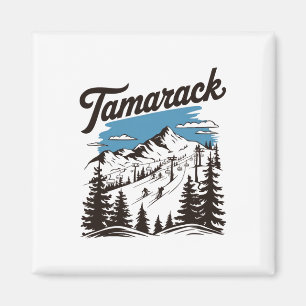 Tamarack Idaho Ski Resort Skiing Skier 2  Magnet
