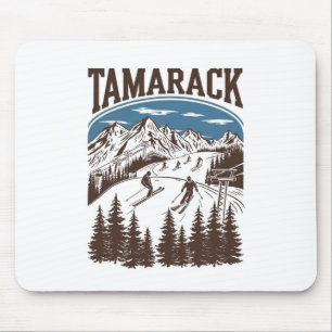 Tamarack Idaho Ski Resort Skiing Skier  Mouse Pad