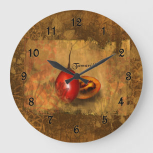 Tamarillo Botanical Large Clock