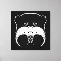 Tamarin Monkey Face Silhouette