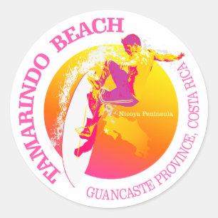 Tamarindo Beach Classic Round Sticker